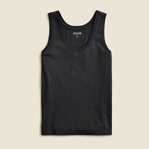 NWT JCrew Black Pima Cotton Scoopneck Tank Small brand new! Sleek & Classic!